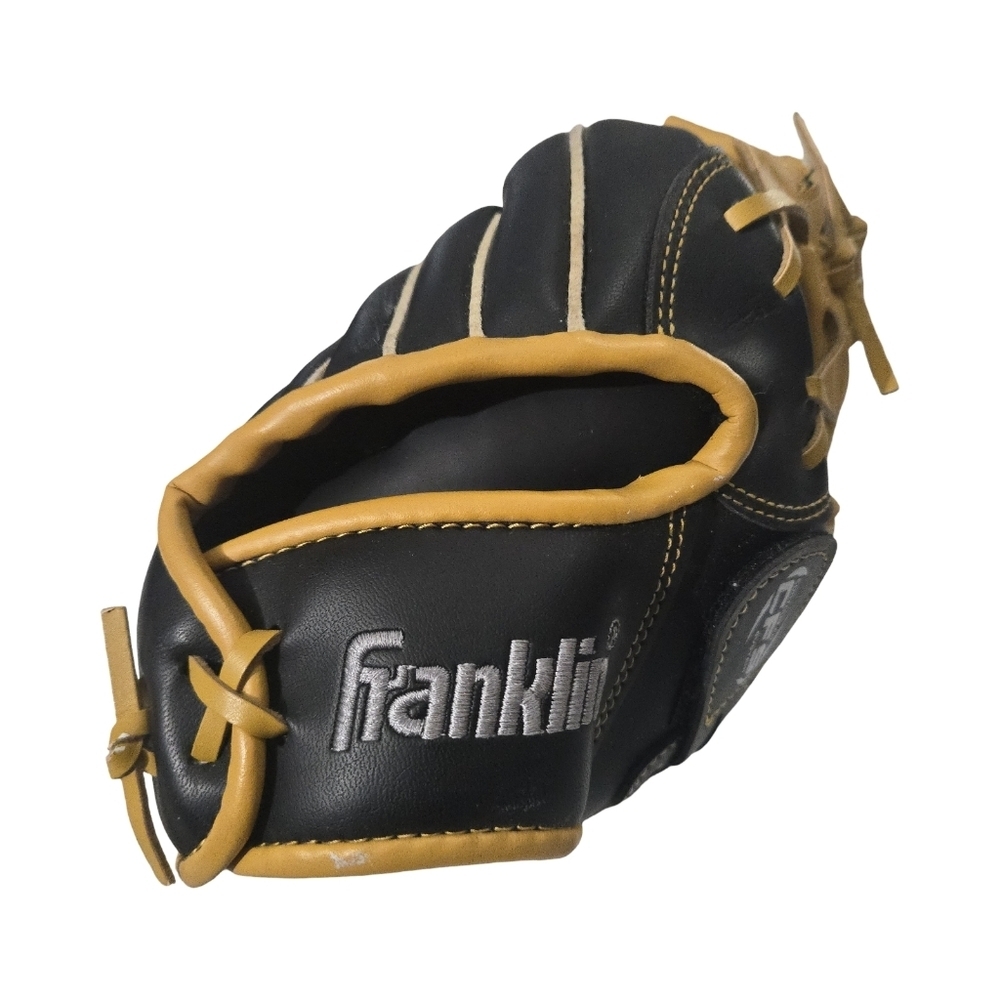 Franklin Fieldmaster Yputh Black and Tan Baseball Glove - Picture 6 of 8